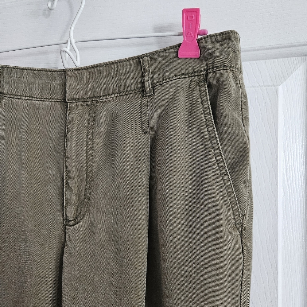 NWOT LOFT Emory Trousers With Pleated Front- Evening Olive - Picture 4 of 10
